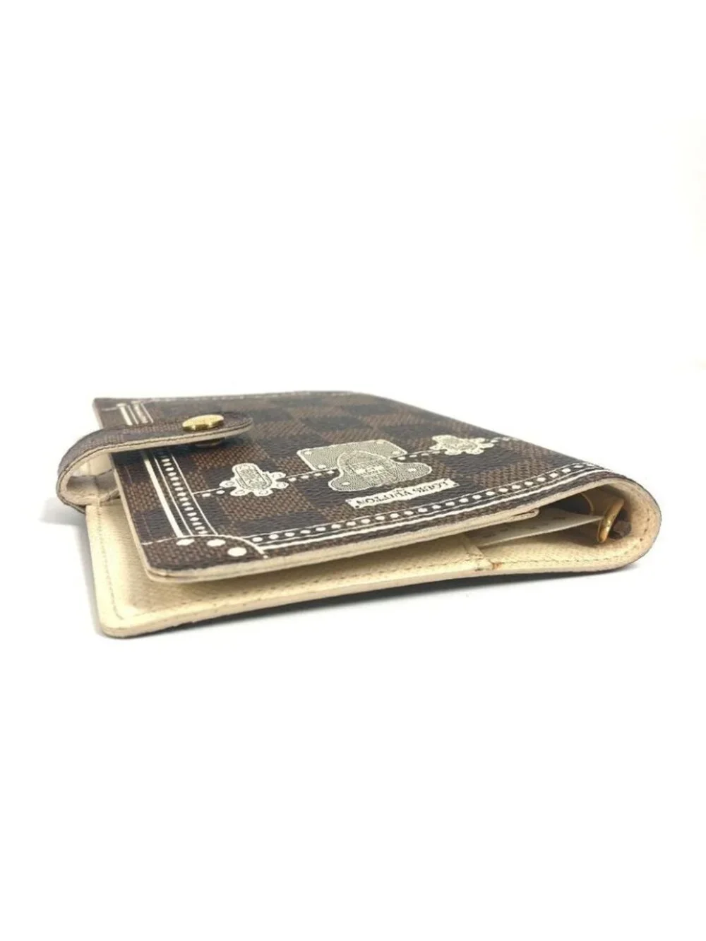 Louis Vuitton Notebook Cover Agenda PM Trunk Pattern Damier Canvas Ebene Brown